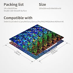 Upgraded 220x220mm Flexible Build Plate for