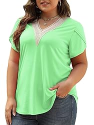 2X Womens Tops Plus Size Cute Short Sleeve Summer