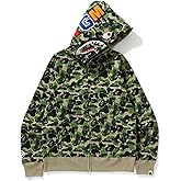 zaatoouu Youth Fashion Camo Hoodie Cotton Zipper Hooded for Men Women