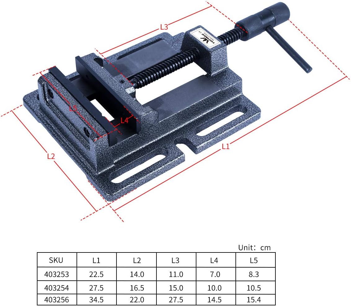 TOPWAY Drill Press Vice 100mm 4 Inch Professional Precision German Type Pillar Bench Drill Vice Clamp for Workshop Milling Machine Machinery Maintenance 403254 - Image 3