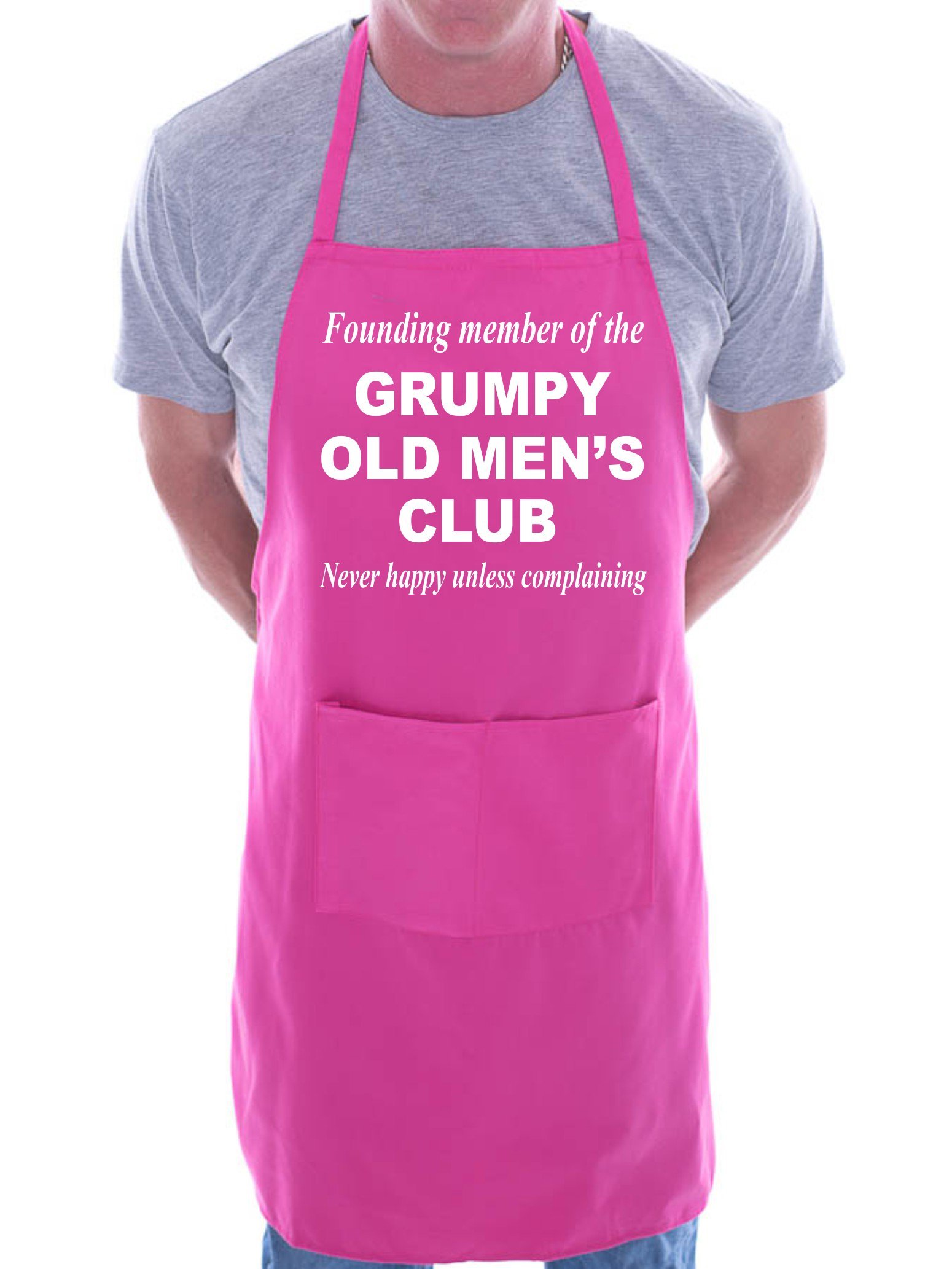 Print4U Grumpy Old Men BBQ Cooking Funny Novelty Apron Pink