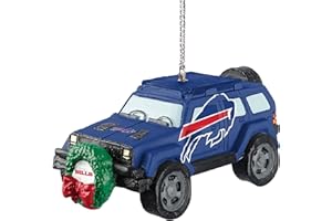 FOCO Buffalo Bills SUV Vehicle with Wreath Holiday Ornament