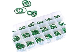 awlbed 270 PCS Automobive O-Ring Rubber Ring Assortment Set, 18 Sizes of Air Conditioning Compressor Seals with Box, Oil and Heat Resistant Seal Repair Parts, Universal Accessories for Cars (Green)