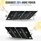 ECO-WORTHY 100W 12V Foldable Solar Panel with Adjustable Brackets & 11 DC view 4
