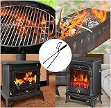 Mocoli 40cm Heavy Duty Firewood Tongs for Fireplaces Stoves Campfires w/ Gloves view 9