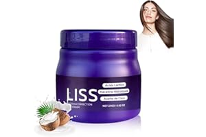 BUTSING Liss Alisado, Liss Hair Straightening Cream 8.82 OZ, Protein Hair Cream, Professional Smoothing Treatment for Silky, Frizz-Free Hair