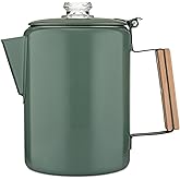 COLETTI Bozeman Color Series Percolator Coffee Pot &mdash; Camping Coffee Makers &mdash; Camping&rsquo;s Favorite Percolator &ndash; NO Aluminum or Plastic (Camp Green, 9 Cup)
