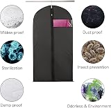 Niviy Garment Bags 60x100cm 5 Pack Moth Proof Zip Transparent PEVA view 3