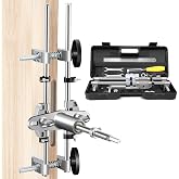 GQGP Door Mortise Lock Jig, Door Lock Installation Kit with 18mm 22mm 25mm Tungsten Steel Cutters, Door Lock Hole Opener Kit, Mortising Machine Mortise Jig Lock Mortiser for Carpenter on Wooden Doors
