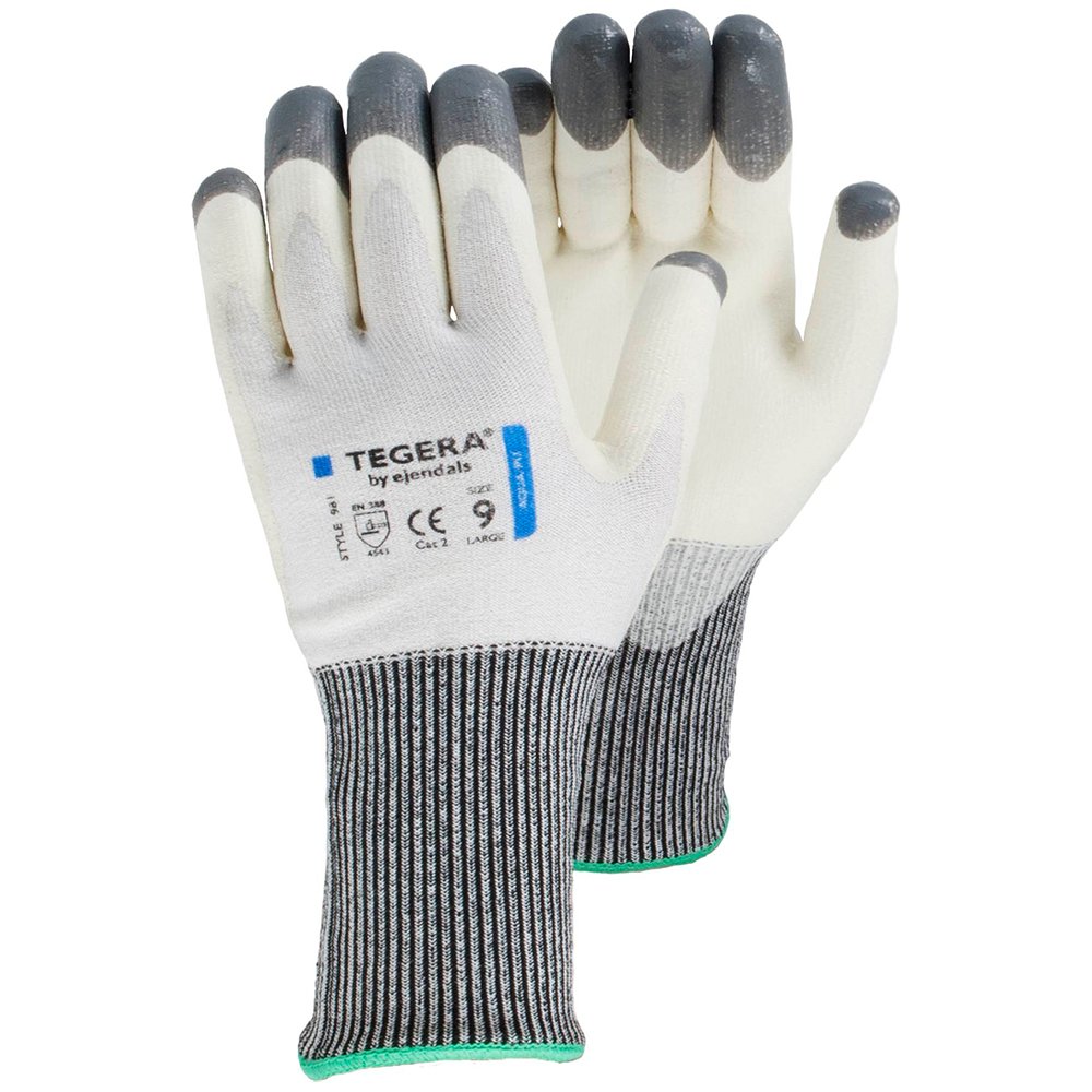 Ejendals 981-7 Size 7 "Tegera 981" Cut-Resistant Glove - White/Grey