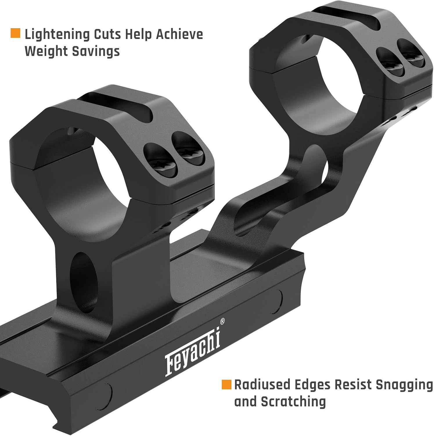 Feyachi SRM12 Scope Mount Offset Cantilever Dual Ring 1 Inch Diameter Riflescope Picatinny Mount : Sports & Outdoors