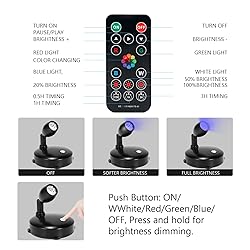 KANESIKI Wireless Spotlight Battery Operated, RGB