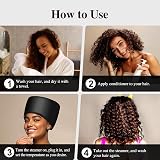 AOPOW Hair Cap Treatment Steamer Deep Conditioning Thermal Cap UK Plug Black view 7