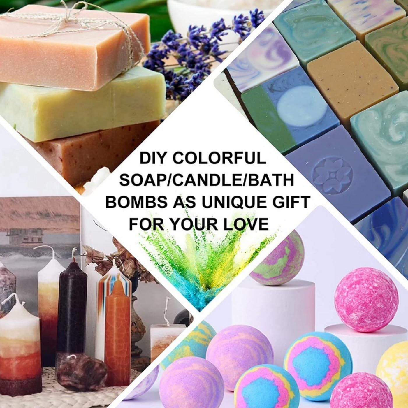 Mica Powder for Epoxy Resin - 36 Colors 180g/6.4oz Pigment Powder Set, Non-Toxic Mica Powder for Soap Making, Candle Making, Lip Gloss, Natural Pigment for Slime