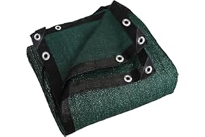 AIMFIKIOR 90% Green 10 ft X 10 ft Heavy Duty Shade Mesh Tarp Shade Cloth Taped Edge with Grommets for Outdoor Plant Cover Patio Tomatoes Barn Kennel Greenhouse
