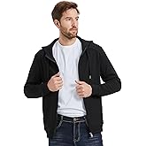 cocoFleur Men's Fashion Sweatshirt Cotton Comfy Hooded Sweatshirt With Pocket Soft Hoodie Sweatshirts For Men Full Zip