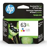HP 63XL Tri-Color High-Yield Ink Cartridge | Works with Printer Series: DeskJet 1112, 2130, 3630; Envy 4510, 4520; OfficeJet 3830, 4650, 5200 | Eligible for Instant Ink | F6U63AN, Pack of 24