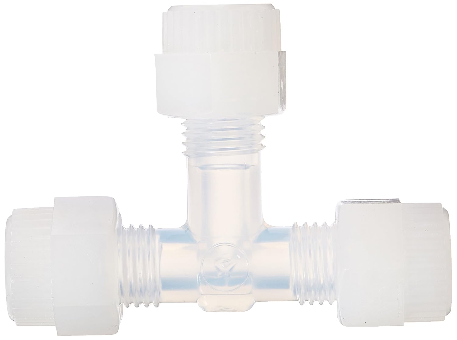 Saint Gobain G1077027 PharmaFluor Union Tee Compression Fitting with 0.