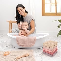 Comfy Cubs Muslin Baby Washcloths 6 Pack - Soft