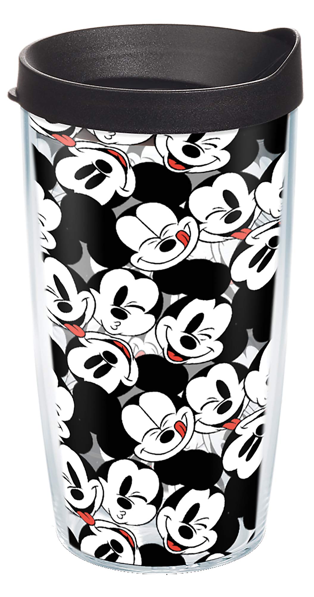 Tervis Disney - Mickey Expressions Made in USA Double Walled Insulated Tumbler Travel Cup Keeps Drinks Cold & Hot, 16oz, Classic