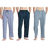 Tony & Candice Mens Pajama Pants Set Lightweight Sleep Lounge Cotton Pants, PJ Bottoms with Pockets Drawstring