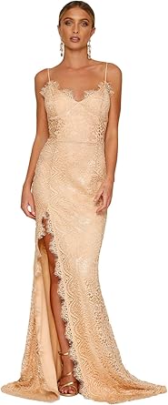 abito lungo cerimonia con spacco