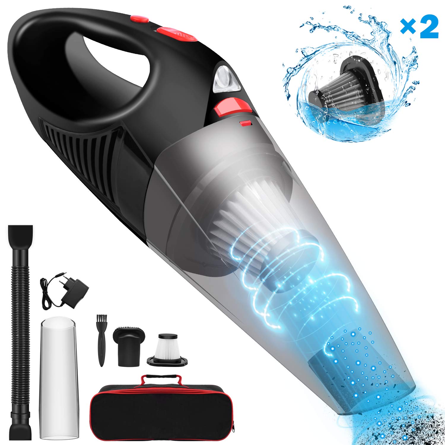 thumbnail image 2 of Handheld Vacuum Cleaner Cordless For Pet Hair Home Car Office Cleaning Rechargea 2 of 12