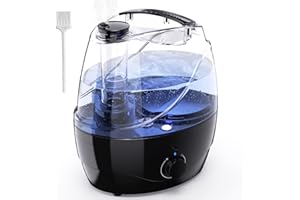 HOCYHAODER Humidifiers for Bedroom and Large Room, 2.2L Cool Mist Humidifier for Baby, 30 Hours with Whisper-Quiet Operation, Adjustable 360° Rotation Nozzle, Night Light Function, BPA Free(2025New)