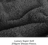 Snug Rug Special Edition Luxury Grey Sherpa Throw Blanket 127x178cm view 3