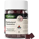 Cholesterol Lowering Gummies, Plant Sterols & Stanols Supplement, LDL Cholesterol Lowering with Red Yeast Rice, Citrus Bergamot and CoQ10 for Women & Men, Sugar Free, 60 Counts