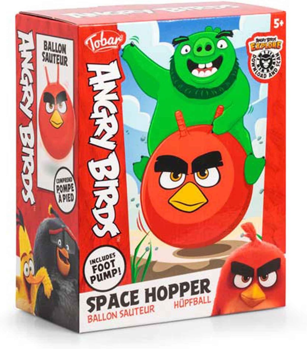 Tobar Angry Birds Space Hopper, Red, Medium - Image 3