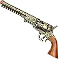 13-Inch Decorative Western Classic Revolver Style, Body SMB-110 with Ornate Engravings, Suitable for Decoration, Collecting, Costuming and Cosplay, Role-Playing, Halloween (Gold)
