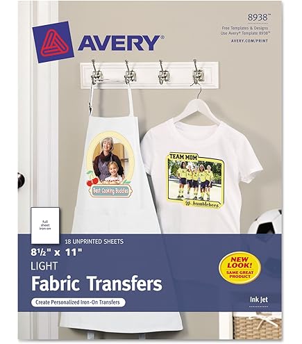 AVE8938 - Avery Light Fabric Transfers for Inkjet Printers : Amazon.ca: Home