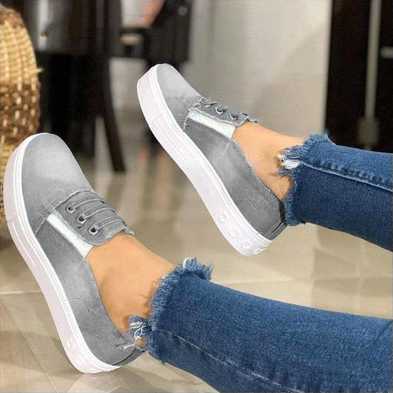 ladies casual canvas shoes