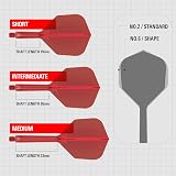 Target Darts K Flex Integrated Flights and Shafts No6 Red Short Pack of 3 view 3