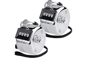 KTRIO Metal Handheld Tally Counter 4-Digit Number Count Clicker Counter, Hand Mechanical Counters Clickers Pitch Counter for 