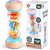 Rainmaker - 7 inch Wooden Rain Stick Montessori Toys for Babies 6-12 Months,Baby Rattle Shaker Sensory Developmental Toy,Rain