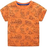 Warmbaby Construction Shirts Toddler Boy Kids Short Sleeve T Shirts Truck