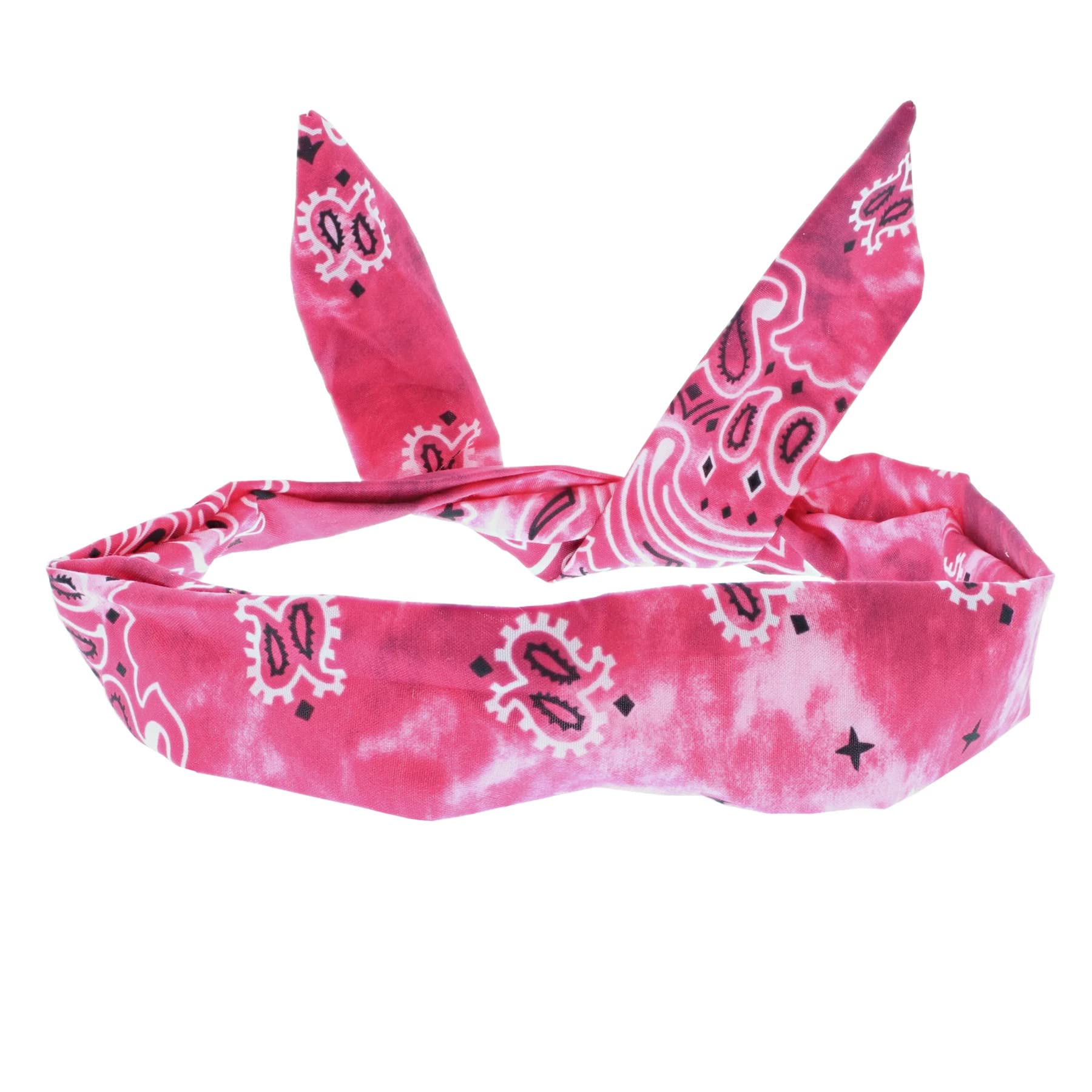 Topkids Accessories Paisley Wire Headbands for Women's Hair, Girls Headbands Hair Bands for Women Hair Accessories for Women Head Bands Adult Women Women's Fashion Headbands (Fuchsia Acid Wash)