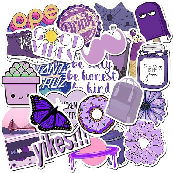 Amazon Com Purple Vsco Stickers Aesthetic Stickers Cute Stickers My