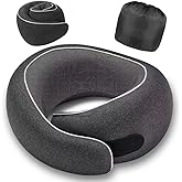 Travel Neck Pillow for Airplanes, Premium Memory Foam Neck Pillow with Ergonomic 360° Support, Travel Essentials for Plane, C