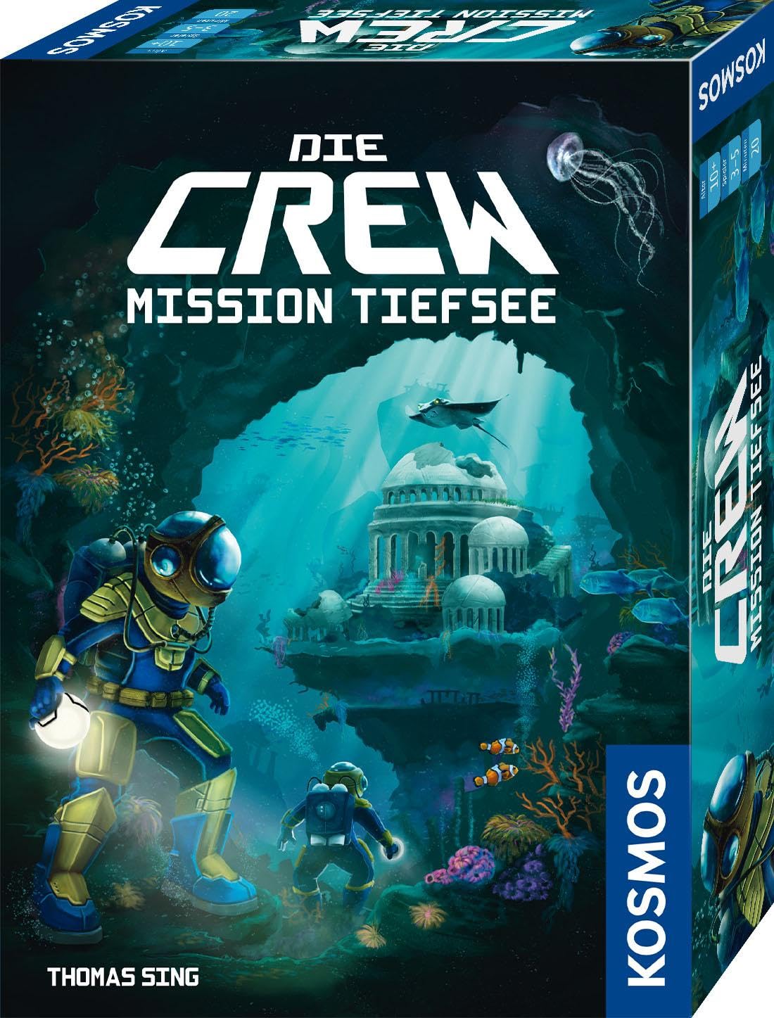 KOSMOS 680596 The Crew, Mission Deep Sea Cooperative Card Game for 3 to 5 Players with Variant for Two People, Board Game, Successor of the Game of the Year 2020: The Crew.
