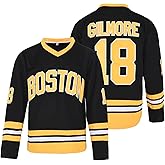 Happy Gilmore Jersey #18 Adam Sandler 1996 Movie Ice Hockey Jersey Stitched (Black,XXX-Large)