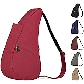 AmeriBag 15" Nylon Healthy Back Bag Ergonomic Crossbody Sling for Everyday Use, Travel & Walking Comfort