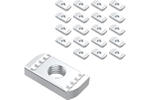 Jayseon 20 Pcs 3/8"-16 Strut Channel Nuts,Thickened Carbon Steel Strut Nuts for Strut Channel, No Spring Nuts for Channel Struts, Dacromet Finish Excellent Rust