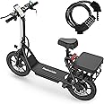 Electric Scooter - 350W Motor, 8.5" Solid Tires, Up to 19 MPH and 20/23 Miles Long-Range Portable Folding Commuting Scooter for Adults with Double Braking System and App