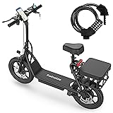 Electric Scooter with Seat, MAX 27 Miles Long Range