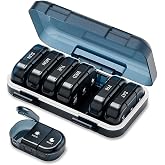 ONTERATE Weekly Pill Organizer 3 Times a Day, Large Pill Organizer 7 Days, Portable Pill Case 21 Days, Moisture Proof Large Pill Dispenser, Travel Pill Box for Vitamins Fish Oil Supplements (Blue)