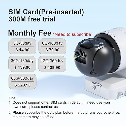 4G LTE Cellular Security Camera No Internet Needed, No WIFI Security  Cameras Wireless Outdoor, Solar Camera Wi