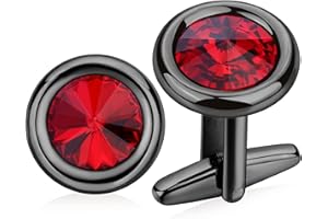 HAWSON Cufflinks for Men with Swarovski Crystal Cuff Links for Formal Business Wedding Shirts in Gift Box